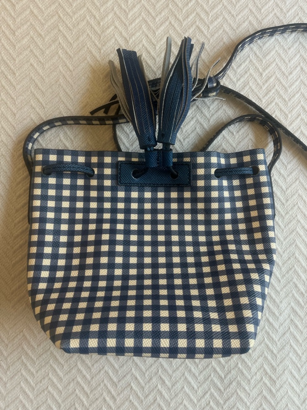 J Crew Gingham Bucket Bag - Picture 3 of 17